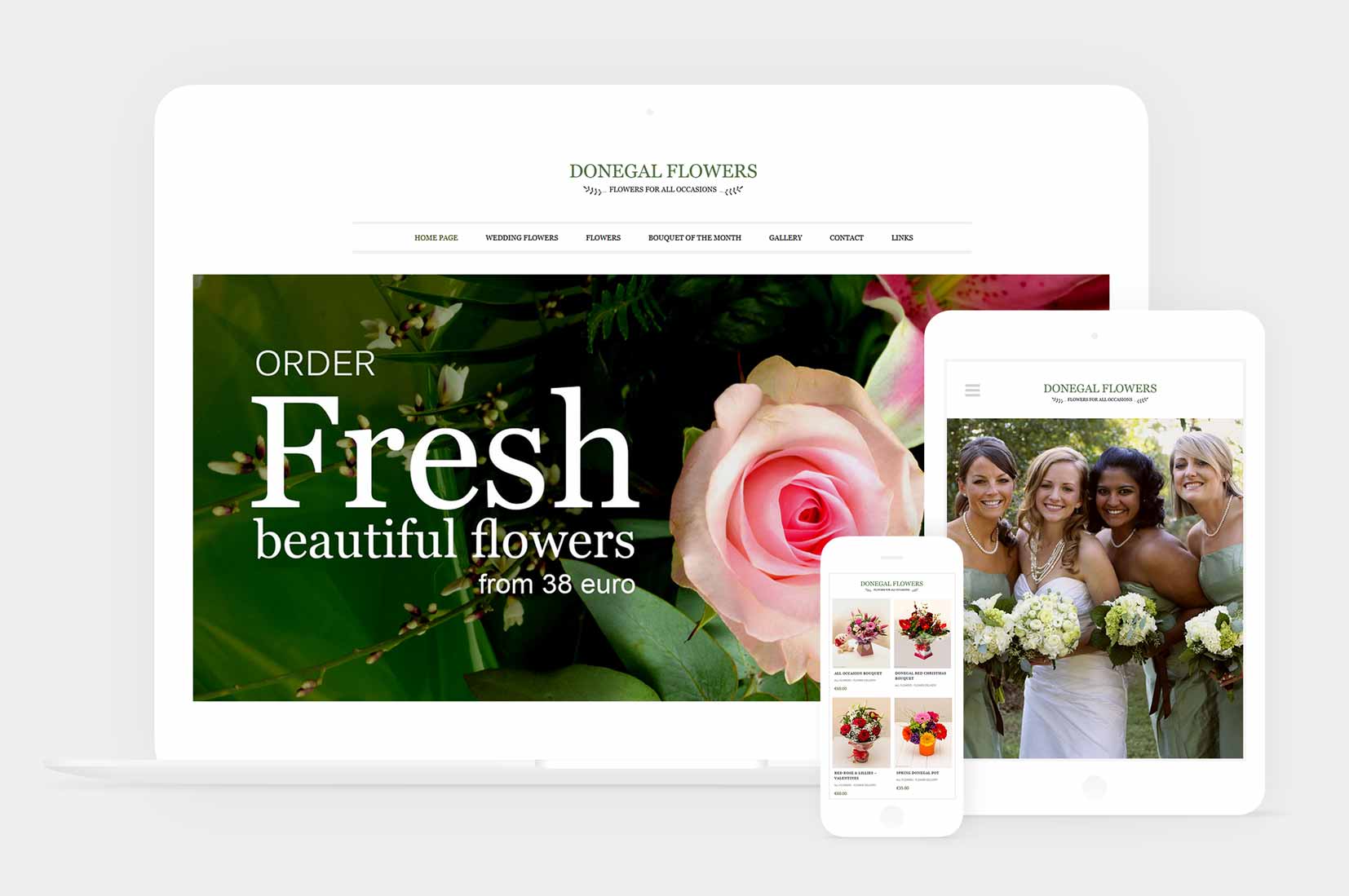 Wordpress website developed for donegal florist geraldine fehily