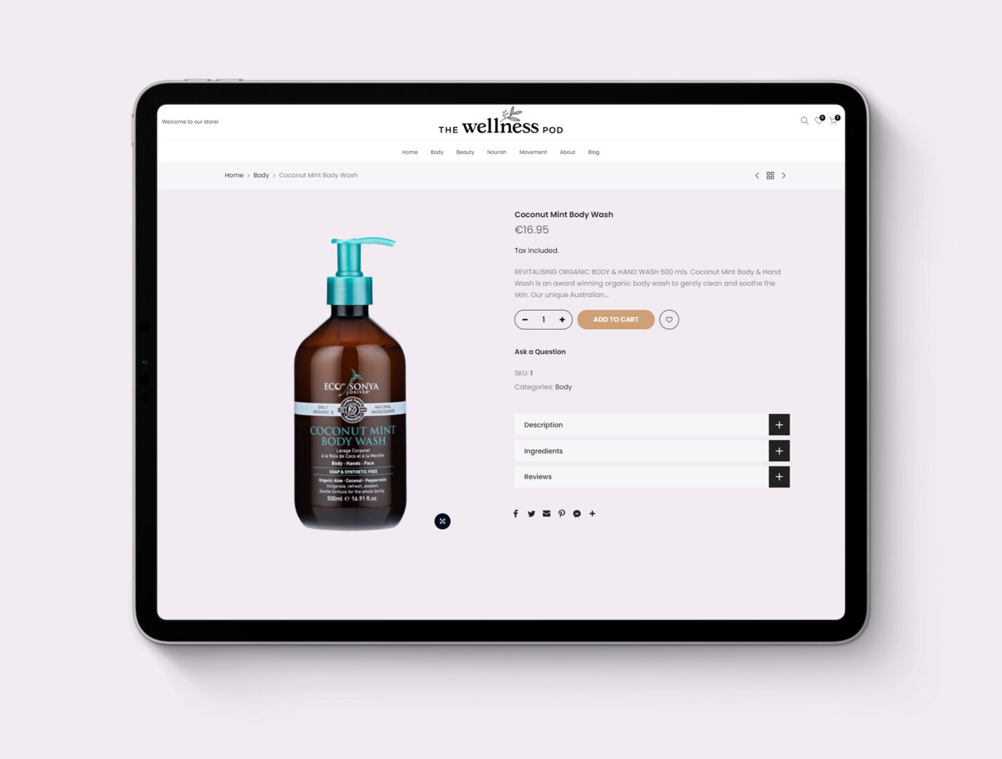Product detail page layout