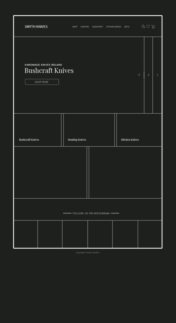 Ecommerce wireframe store front