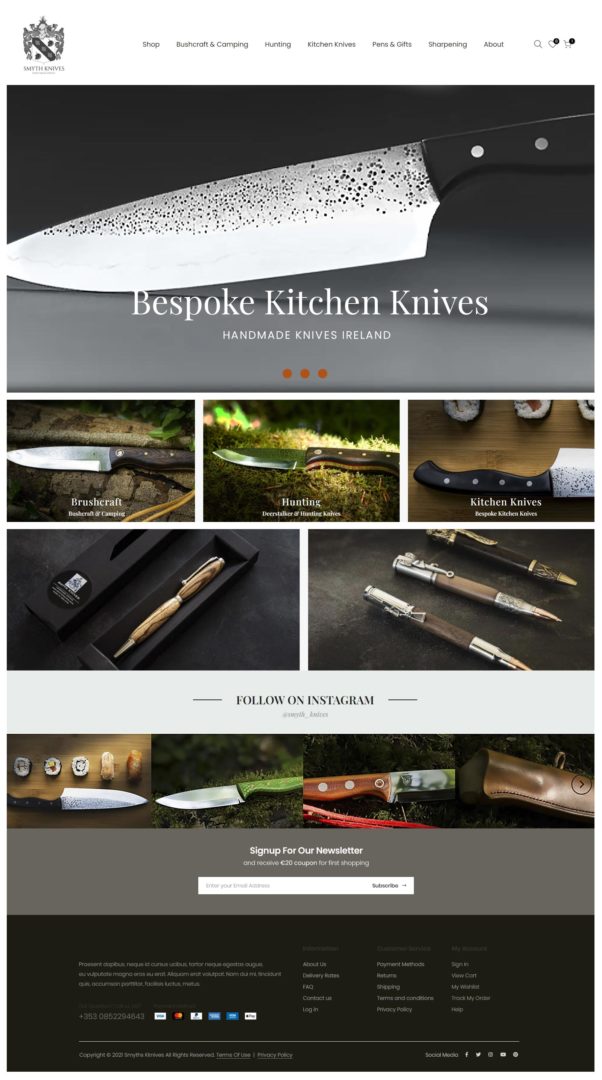 Front page design smyth knives