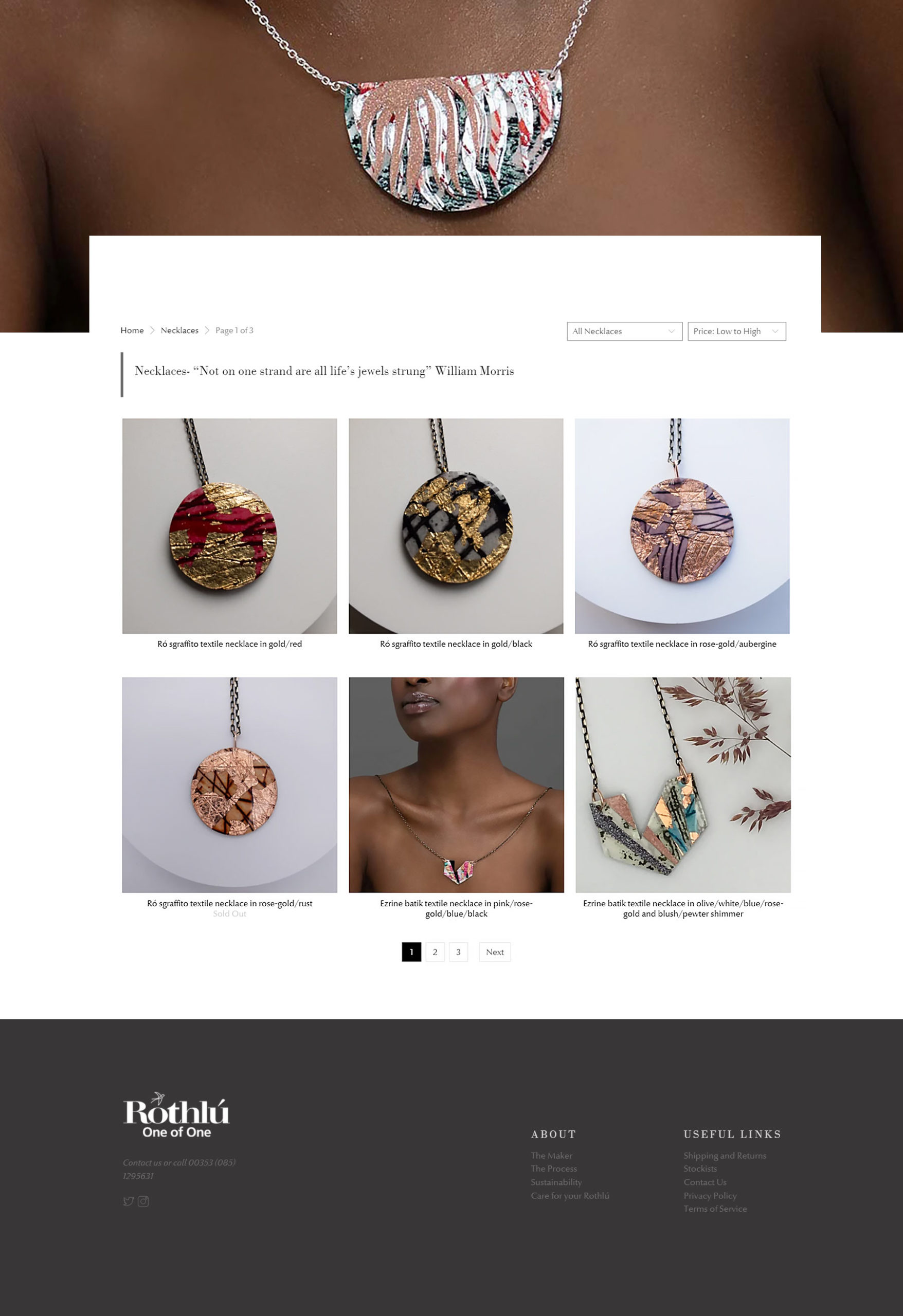 Product collection page layout
